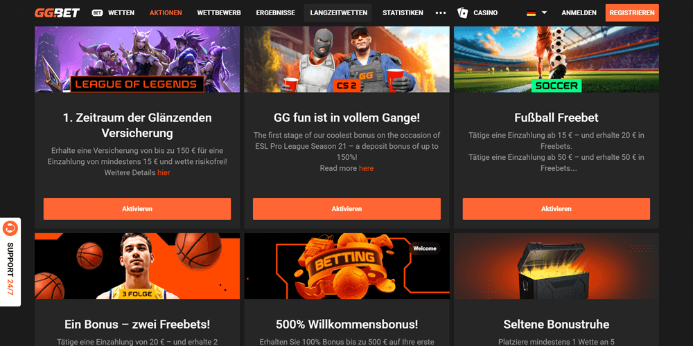GGbet aktionen
